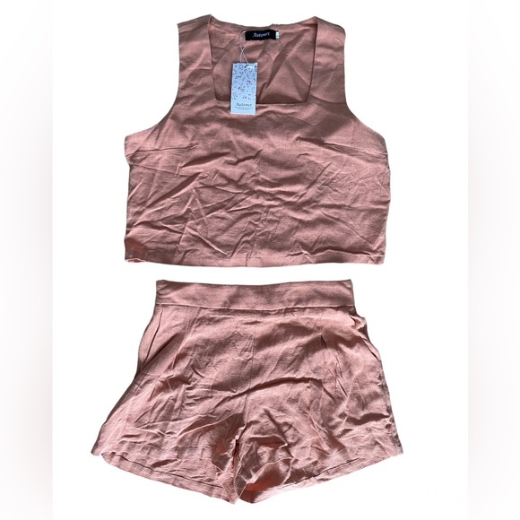 2pc Square Neck Crop & Shorts - Picture 4 of 6